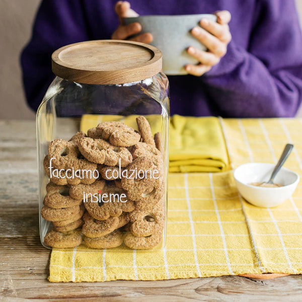 Barattolo in vetro - Scritta: Facciamo colazione insieme