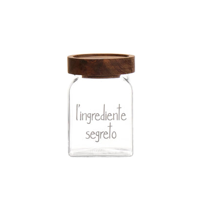 Barattolo in vetro -  Scritta: L'ingrediente segreto