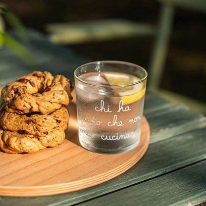 Bicchiere acqua 35 cl - Scritta: Chi ha detto che non so cucinare