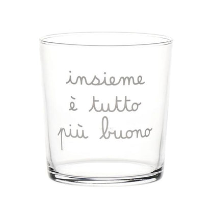 Bicchiere acqua 35 cl - Scritta: Insieme è tutto più buono