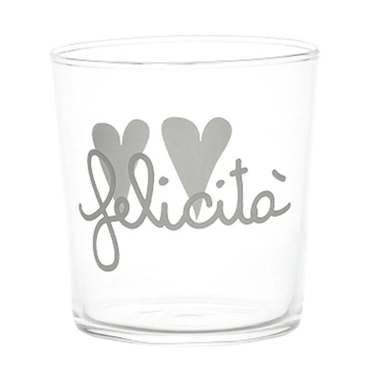 Bicchiere acqua 35 cl - Scritta: Felicità
