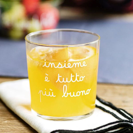 Bicchiere acqua 35 cl - Scritta: Insieme è tutto più buono