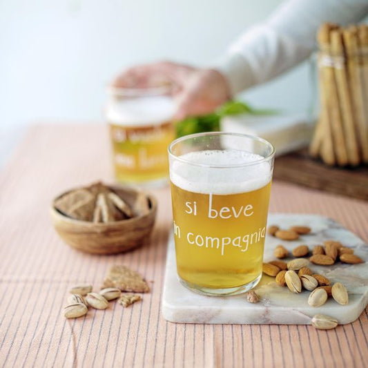 Bicchiere acqua 50 cl - Scritta: Si beve in compagnia