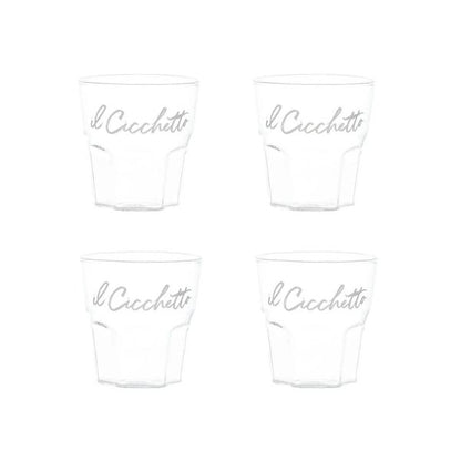 Set 4 bicchierini liquore - Scritta: Il Cicchetto