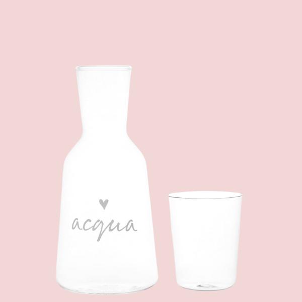 Bottiglia con Bicchiere Acqua
