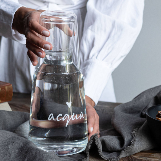 Bottiglia con Bicchiere Acqua