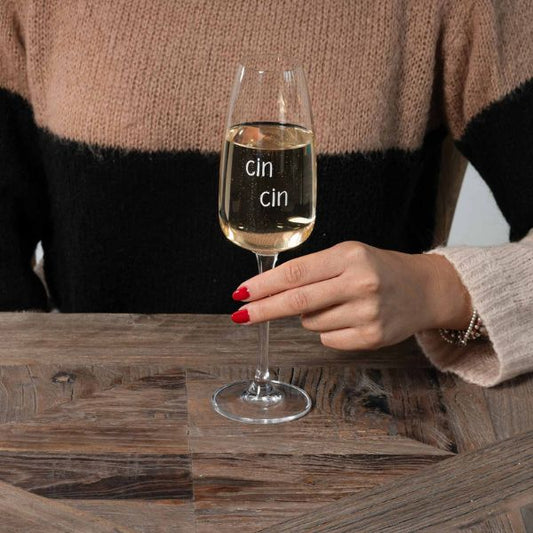 Set 2 Flute - Scritta: Cin Cin 29cl