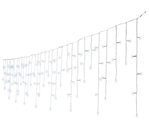 Tenda Luminosa 175 LED Bianco Freddo 7,5 mt- 8 Funzioni Programmabili con Effetto Nevicate 494820