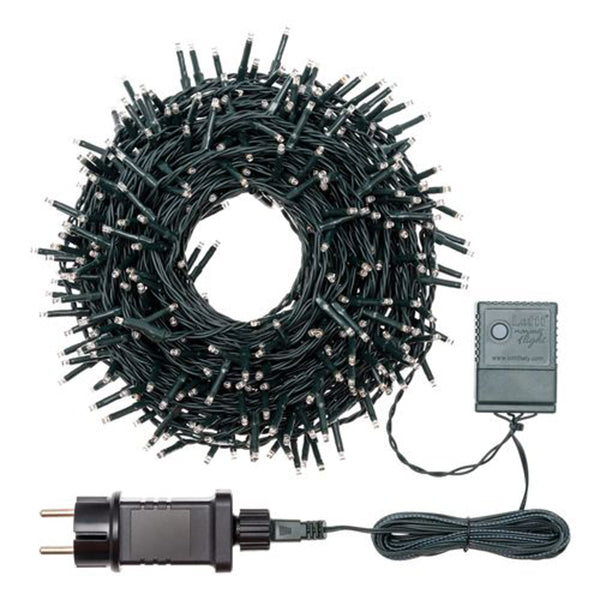 Catena Luminosa 180 LED Blu 17,1 mt- Memory controller 7 giochi di luce + luce fissa con timer 32477