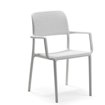 Set 4 Sedie Bora Armchair Nardi Bianca