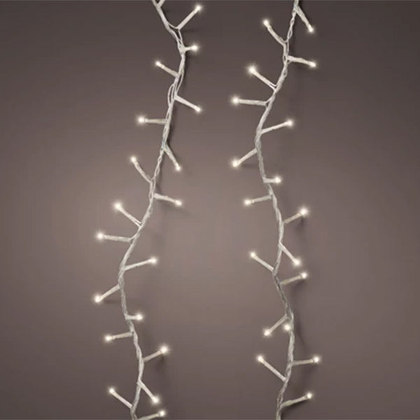 Catena Luminosa 750 LED Bianco Caldo filo bianco - 16 Metri Compact 8 Giochi di Luce e Timer-495387