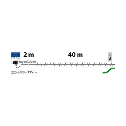 Catena Luminosa 1000 LED Bianco Caldo 40 mt- 46245