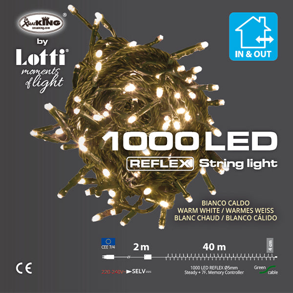 Catena Luminosa 1000 LED Bianco Caldo 40 mt- 46245