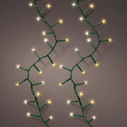 Catena Luminosa 1500 LED Bianco Caldo  e Caldo Intenso - 34 mt- 8 Giochi di Luce e Timer 495426