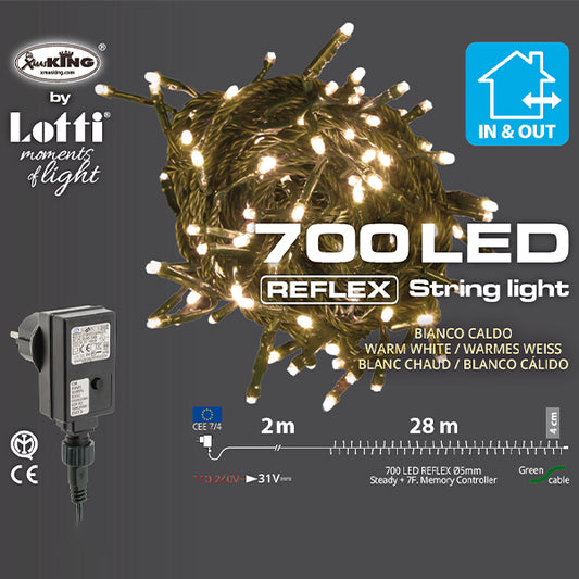 Catena Luminosa 700 LED Bianco Caldo 28 mt- 46214