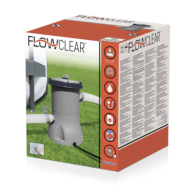 Pompa Filtro per Piscina 2.006 L/H con Cartuccia II- Bestway Flowclear- 58383