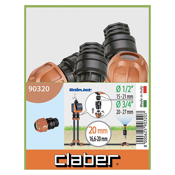 Raccordo Ø 20 mm Filetto 3/4” - 1/2” F- 90320