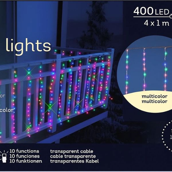 Tenda Luci di Natale 420 LED Multicolore 4 X 1 mt - 494799