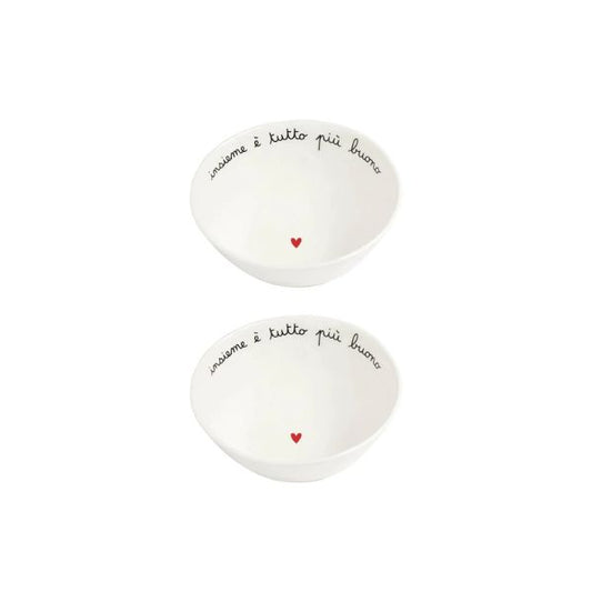Set 2 coppette - Scritta: Insieme è tutto più buono