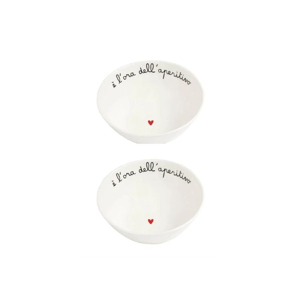 Set 2 coppette - è l'ora dell'aperitivo 15,5 cm