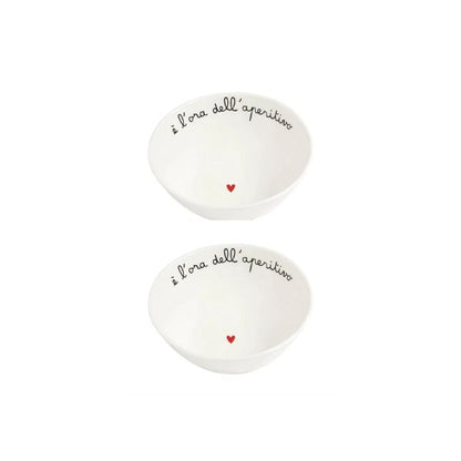 Set 2 coppette - è l'ora dell'aperitivo 15,5 cm