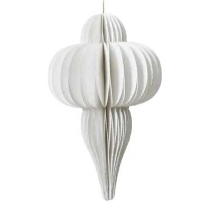 Decorazione Pendente in carta Bianco- H 20 cm