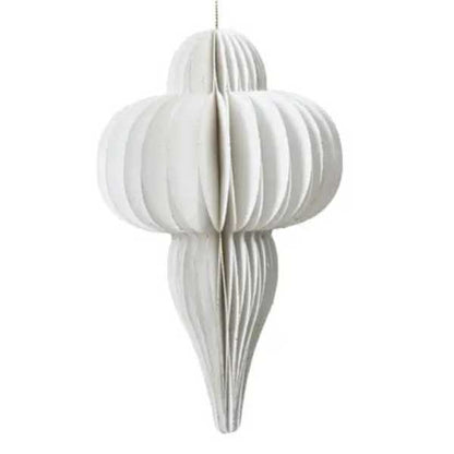 Decorazione Pendente in carta Bianco- H 40 cm