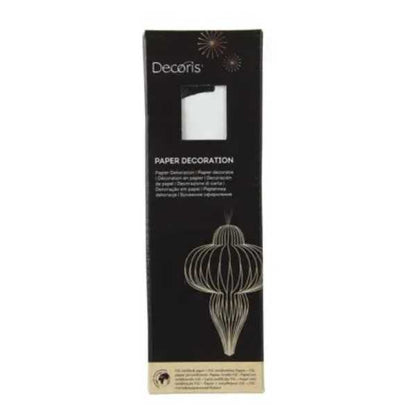 Decorazione Pendente in carta Bianco- H 20 cm