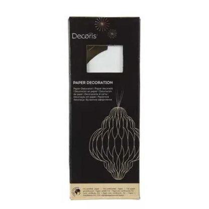 Decorazione in carta Bianco- H 20 cm