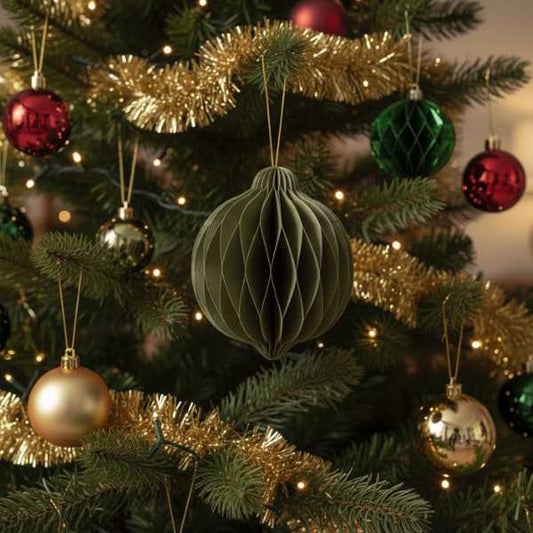 Decorazione in carta Verde- H 15 cm