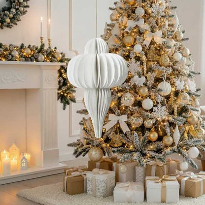 Decorazione Pendente in carta Bianco- H 40 cm