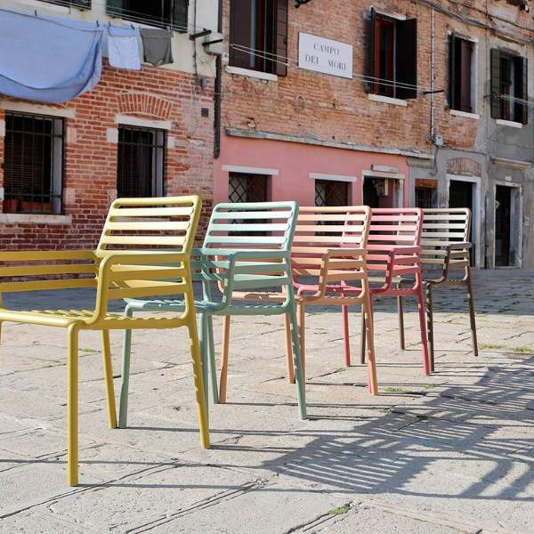 Set 4 Sedia Doga Armchair Nardi Tabacco