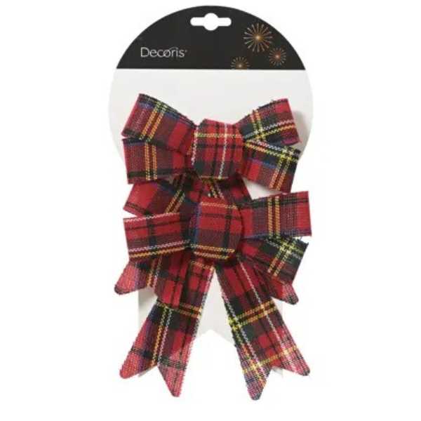 Set 2 fiocchi Scozzesi 17 cm