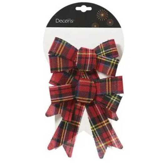 Set 2 fiocchi Scozzesi 17 cm