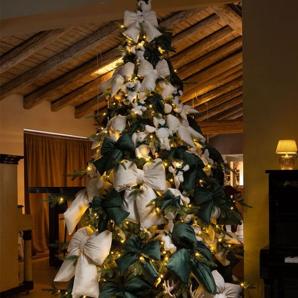 Fiocco velluto maxi imbottito Bianco Burro 22 X 26 cm - 200003C