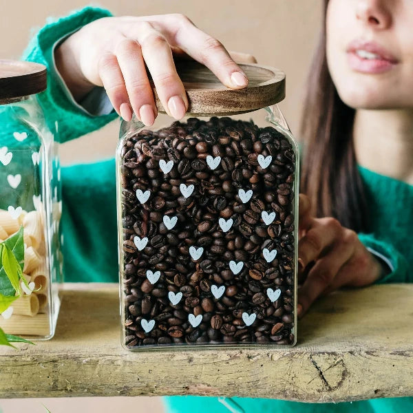 Barattolo in vetro - Decorazione Cuori