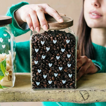 Barattolo in vetro - Decorazione Cuori