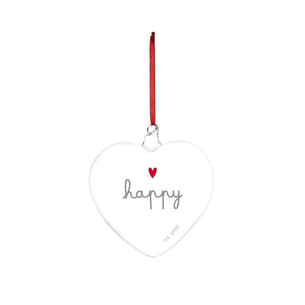 Pallina cuore - Scritta: Happy