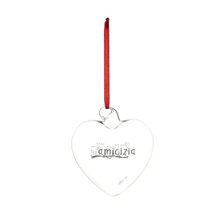 Pallina cuore - Scritta: Amicizia