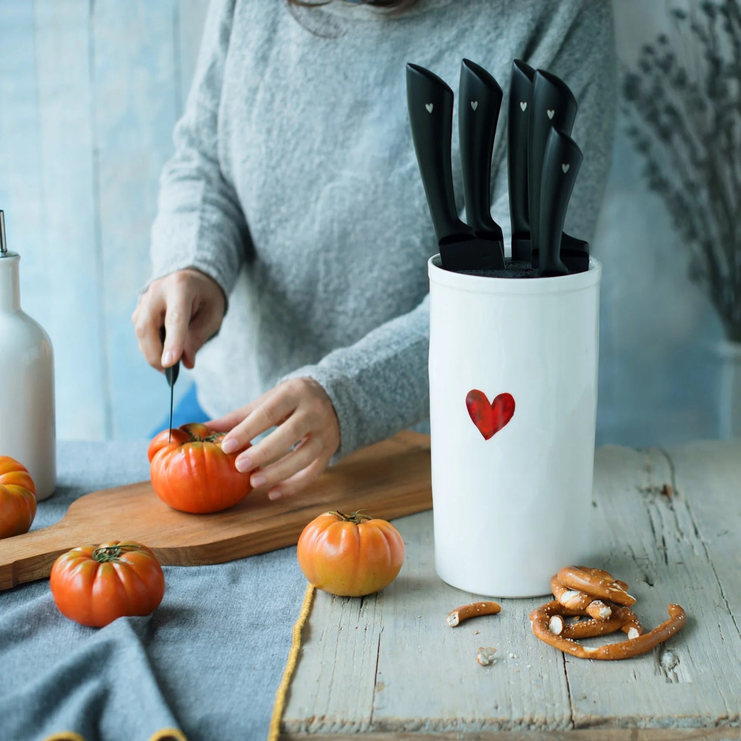 Portacoltelli - con cuore rosso