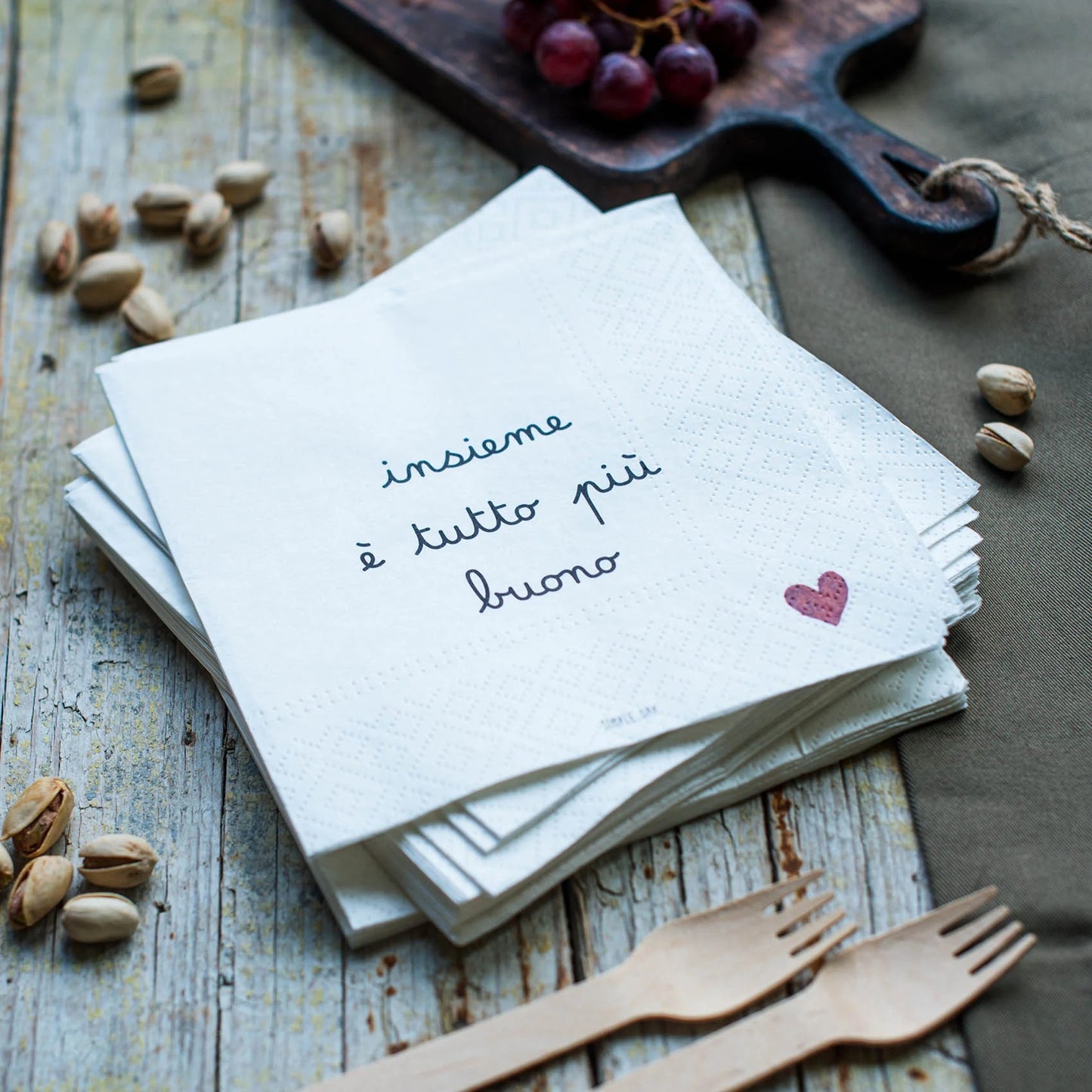 Set tovaglioli di carta - Insieme è tutto più buono - 20 pz