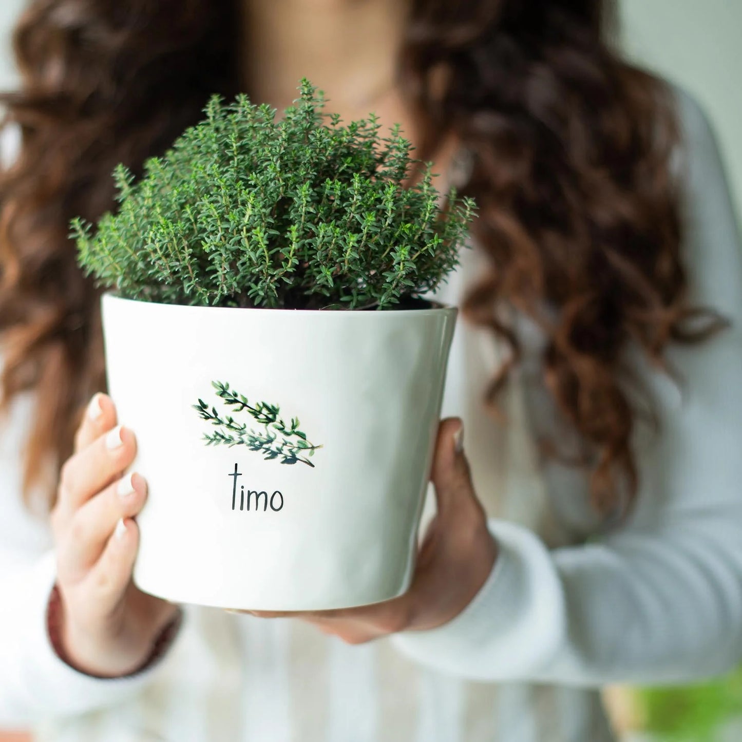 Vaso - Scritta: Timo 15x12cm