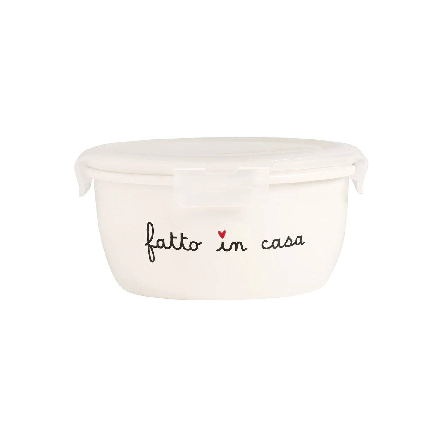 Contenitore Rotondo Scritta: Fatto in casa  L - d14,8x6,6 cm