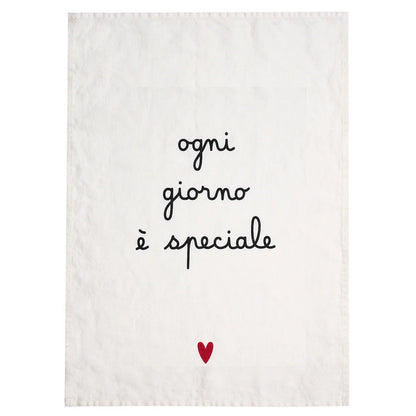 Canovaccio con scritta: Ogni giorno è speciale 50x70 cm