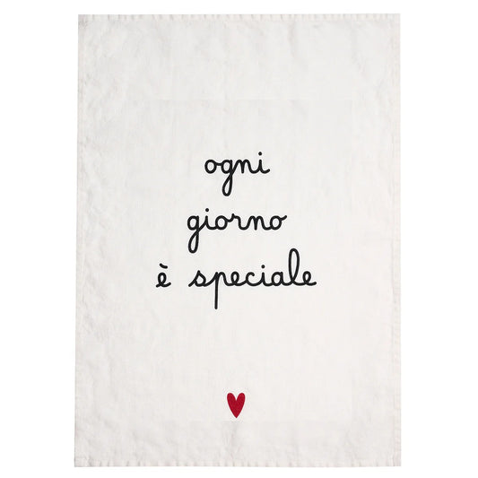 Canovaccio con scritta: Ogni giorno è speciale 50x70 cm