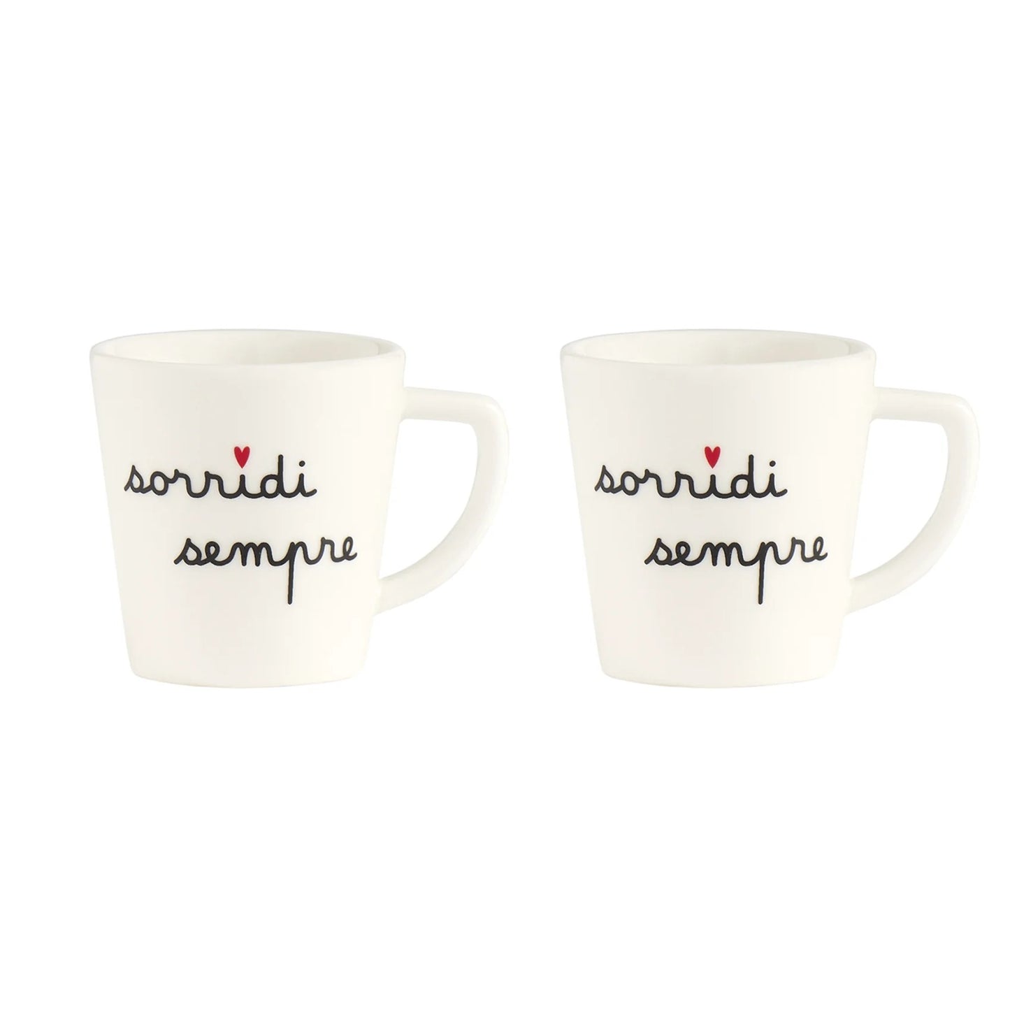 Set 2 tazzine espresso - Sorridi sempre
