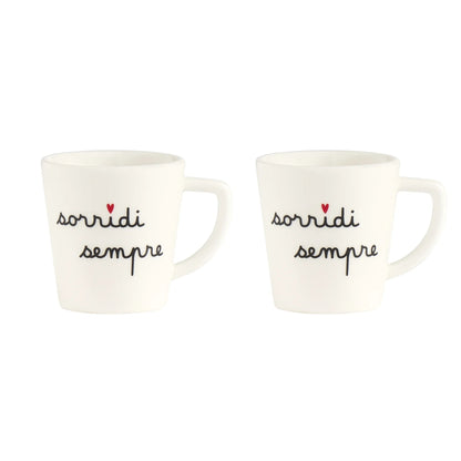 Set 2 tazzine espresso - Sorridi sempre
