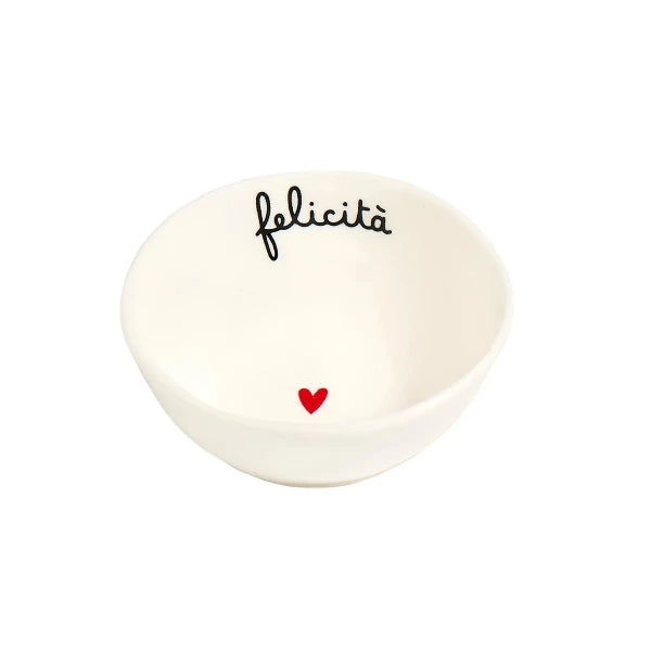 Set 4 coppette - Scritta: Felicità