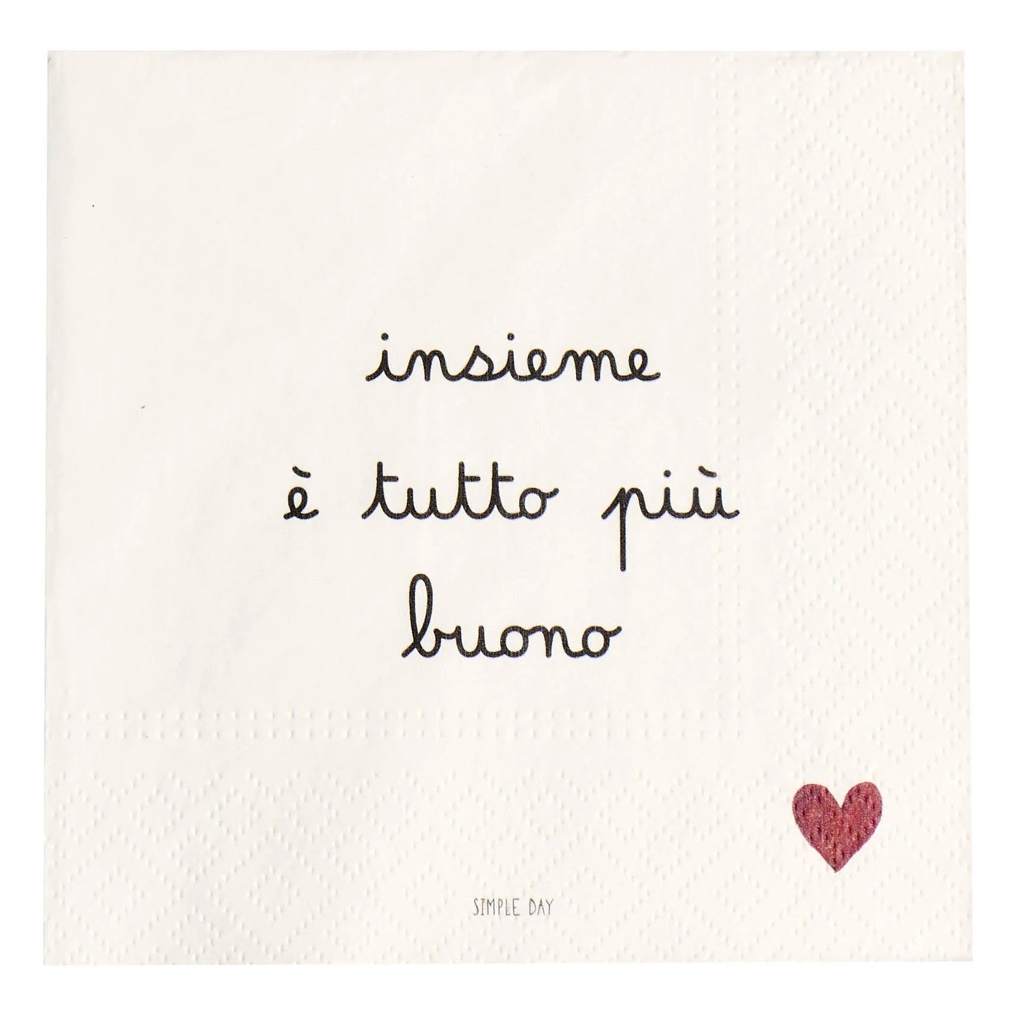 Set tovaglioli di carta - Insieme è tutto più buono - 20 pz