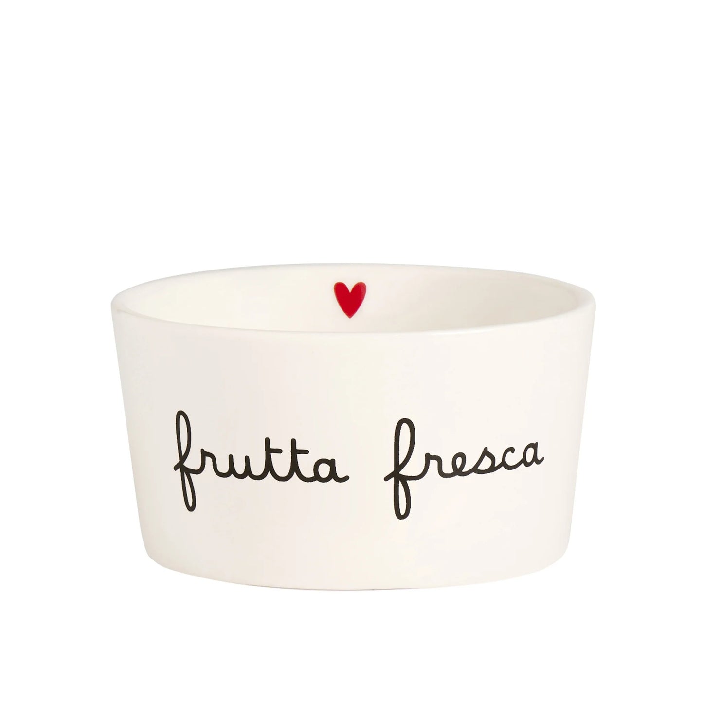 Set 2 Coppette in gres - Scritta: Frutta fresca